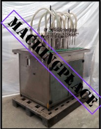 Llenadora de lquidos DISEYCO de 10 pistones en acero inoxidable con sistema neumatico